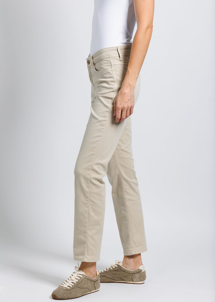 MAC Jeans 27" Dream Cropped Denim in Smoothly Beige available at Barbara Katz