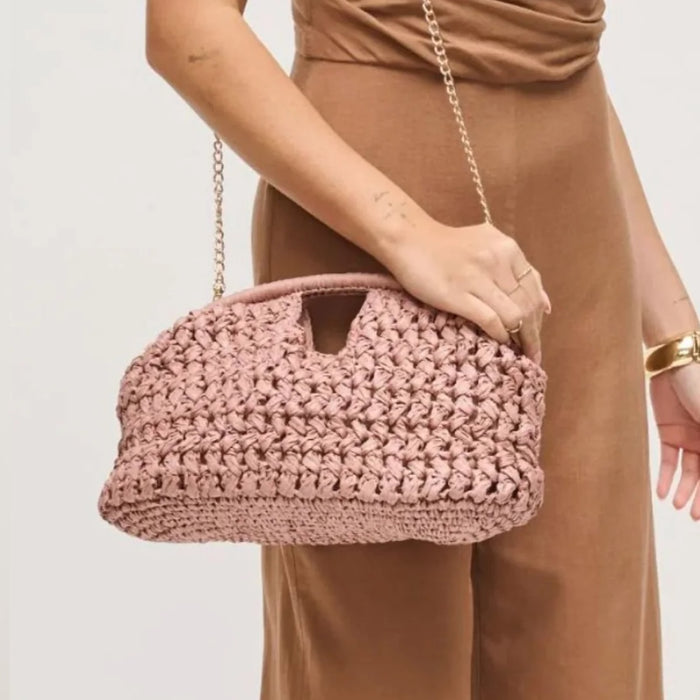 BK Handbags Abigail Crossbody Bag in Mauve available at Barbara Katz