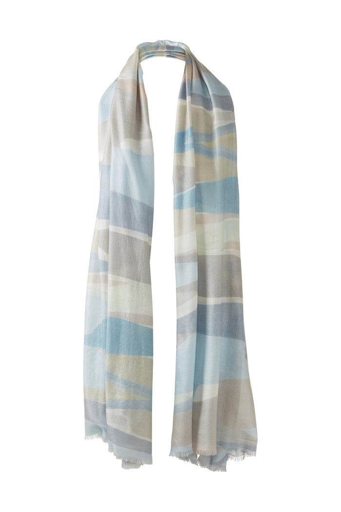 Kinross Abstract Landscape Print Scarf available at Barbara Katz