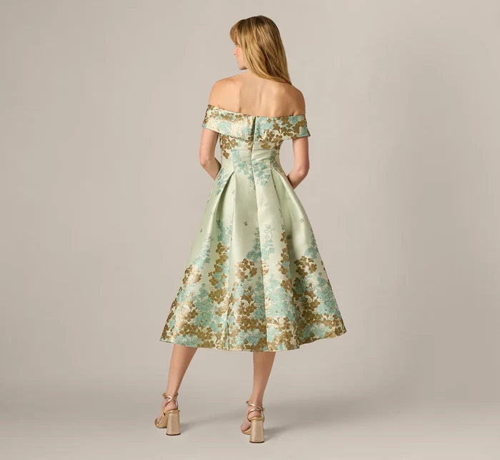 Adrianna Papell Floral Jacquard Dress AP1E211223