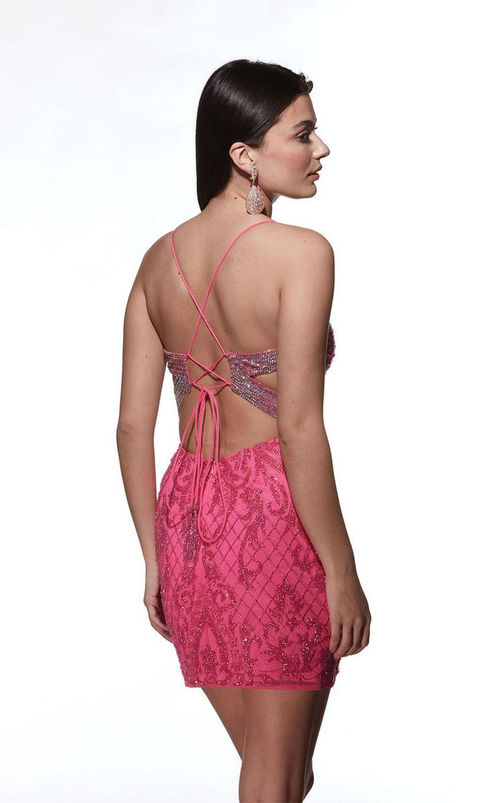 Alyce Paris Beaded Short Homecoming Dress 4842