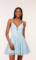 Alyce Paris Floral A-Line Homecoming Dress 3177