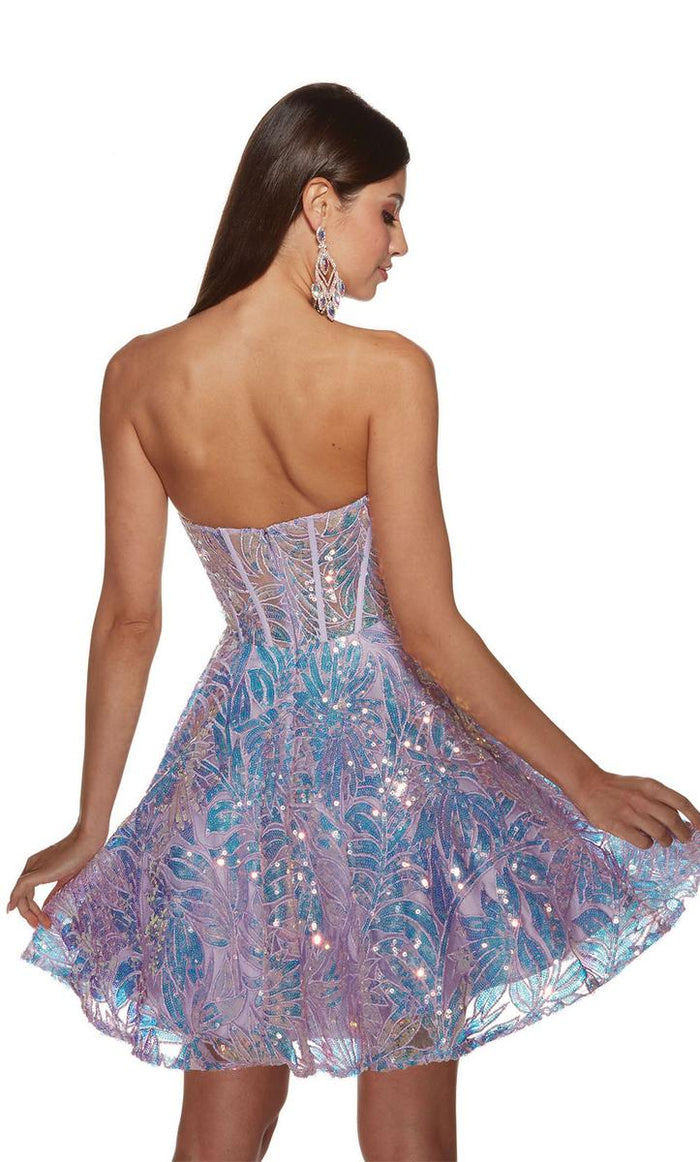 Alyce Paris Floral Sequin HoCo Dress 3779
