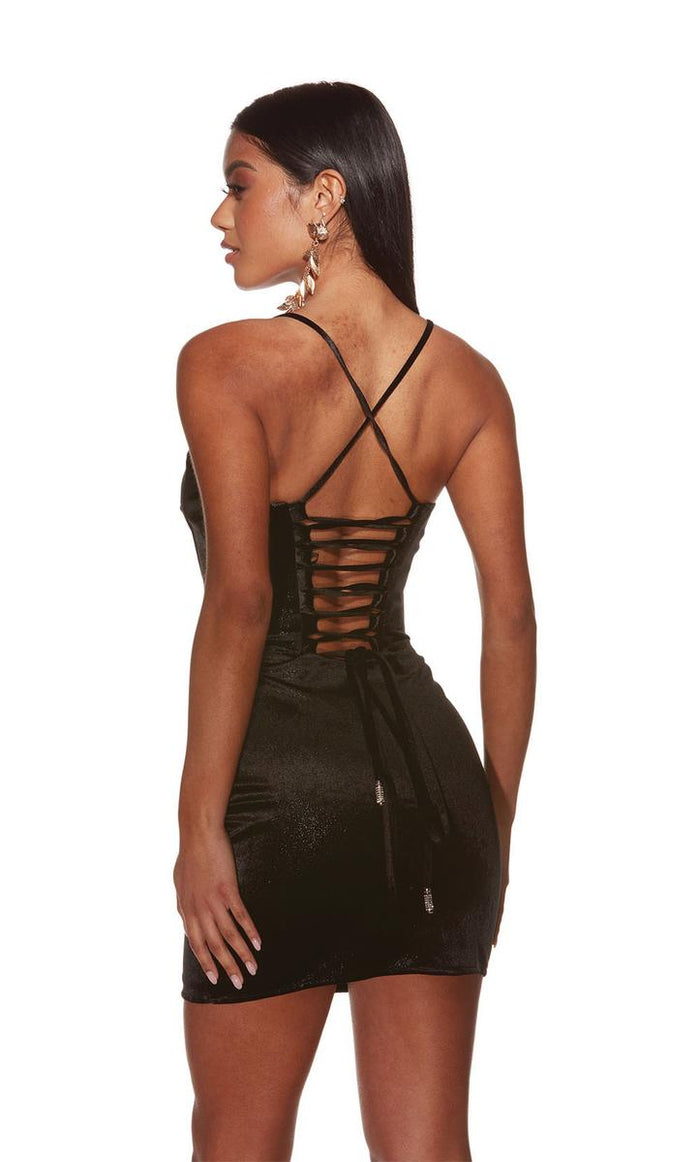 Alyce Paris Keyhole Corset Homecoming Dress 4928