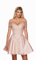 Alyce Paris Mikado Lace Homecoming Dress 3128