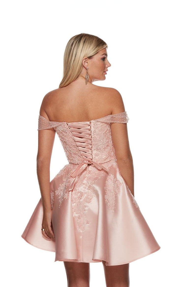 Alyce Paris Mikado Lace Homecoming Dress 3128