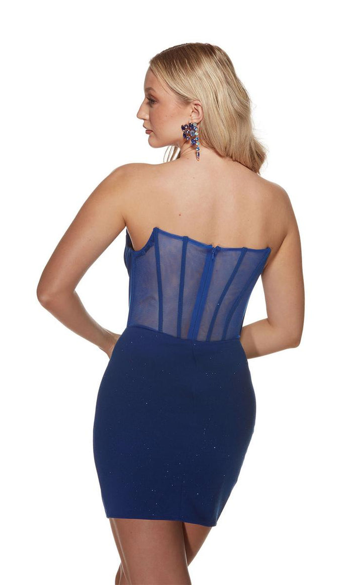 Alyce Paris Off Shoulder Corset Homecoming Dress 4819