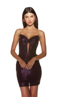 Alyce Paris Off Shoulder Keyhole Homecoming Dress 4844