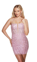 Alyce Paris Plunging Lace Corset HoCo Dress 4813