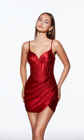 Alyce Paris Satin Corset HoCo Dress 40109