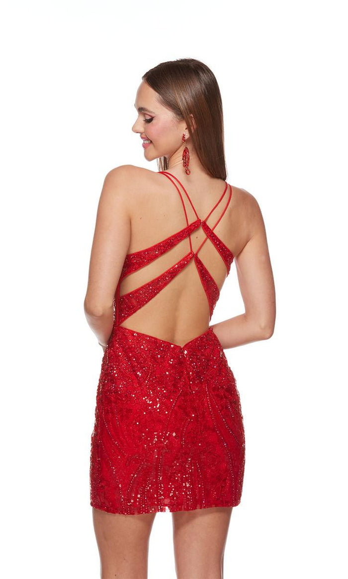 Alyce Paris Sequin Lace Homecoming Dress 4617