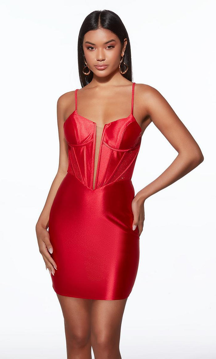 Alyce Paris Simple Satin HoCo Dress 40117
