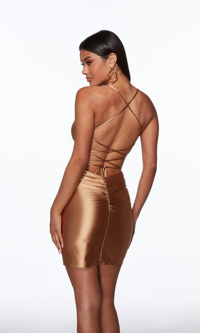 Alyce Paris Simple Satin HoCo Dress 40123