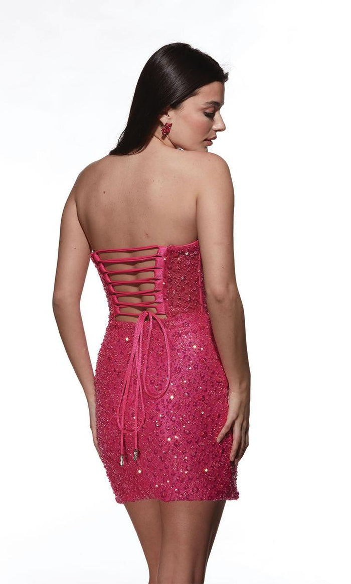 Alyce Paris Sparkly Beaded Homecoming Dress 4825