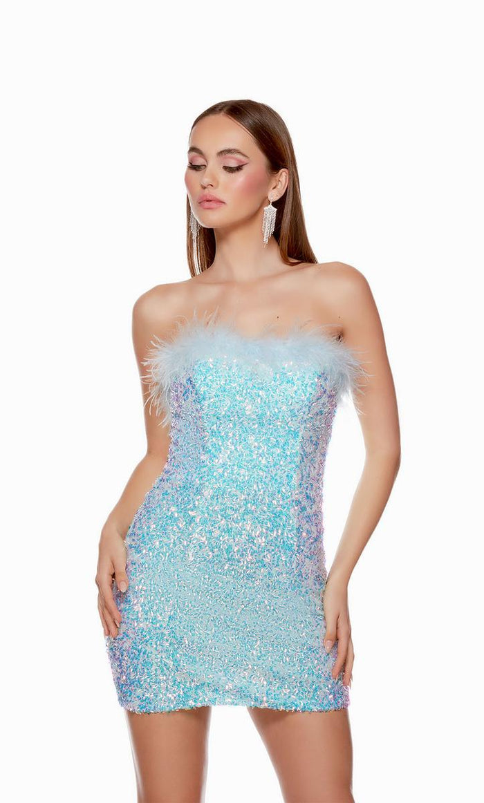 Alyce Paris Strapless Sequin HoCo Dress 4767