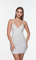 Alyce Paris V-Neck Strappy Back HoCo Dress 4506