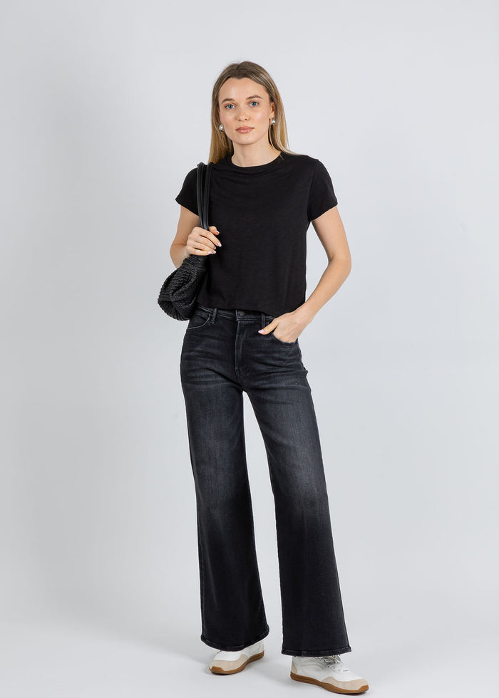 Goldie Andie Short Sleeve Tee in Black available at Barbara Katz