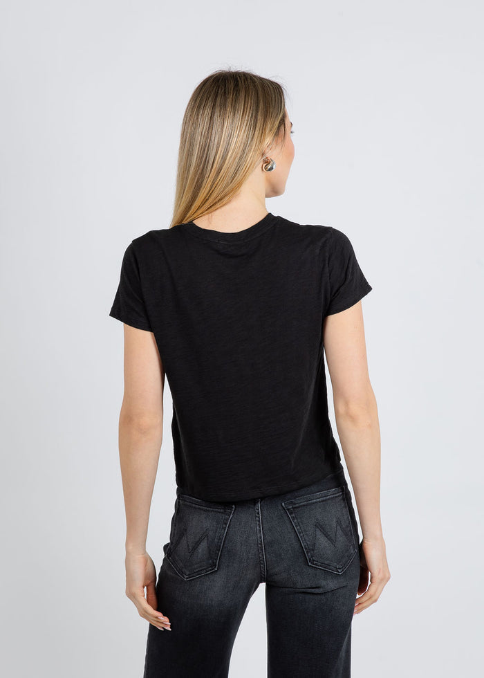 Goldie Andie Short Sleeve Tee in Black available at Barbara Katz