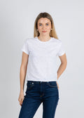 Goldie Andie Short Sleeve Tee in White available at Barbara Katz