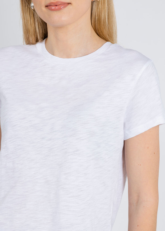 Goldie Andie Short Sleeve Tee in White available at Barbara Katz