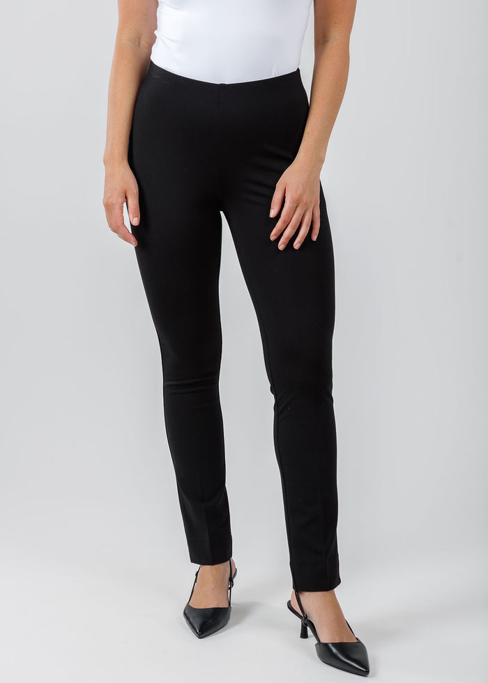 Peace of Cloth Annie 29" Paramount Knit Pants in Black available at Barbara Katz