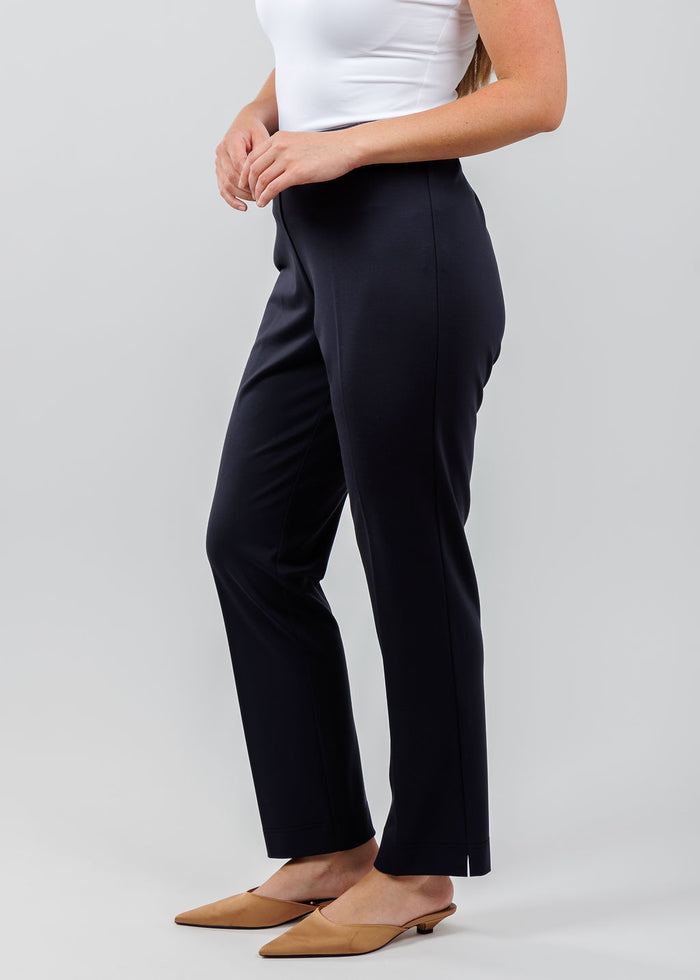 Peace of Cloth Annie 29" Paramount Knit Pants in Navy available at Barbara Katz