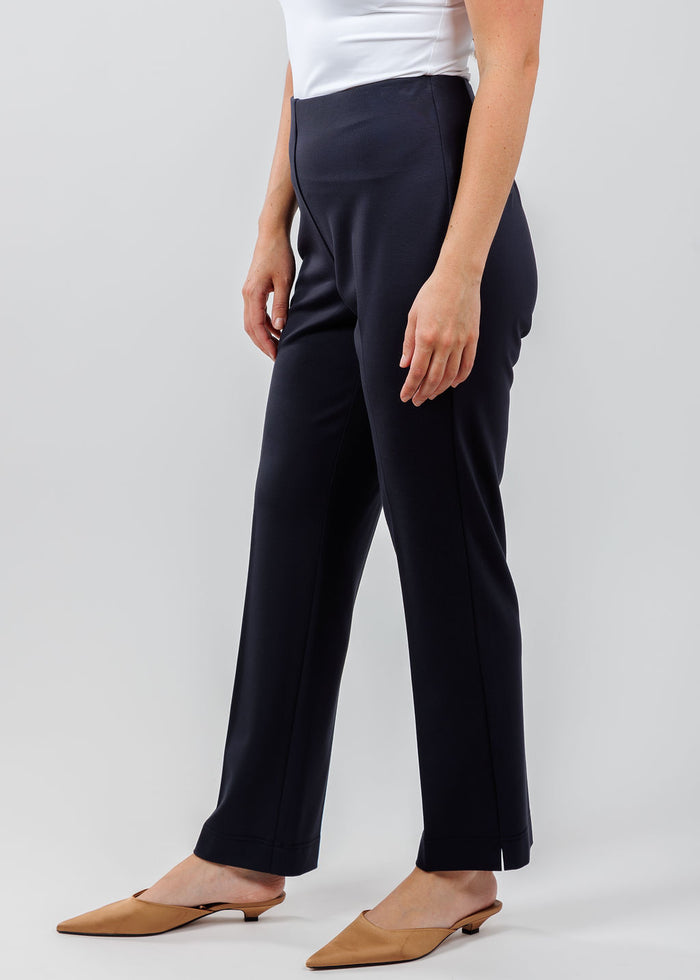 Peace of Cloth Annie 29" Paramount Knit Pants in Navy available at Barbara Katz