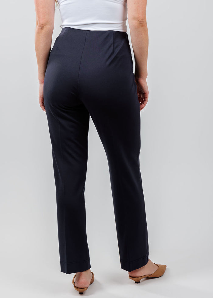 Peace of Cloth Annie 29" Paramount Knit Pants in Navy available at Barbara Katz
