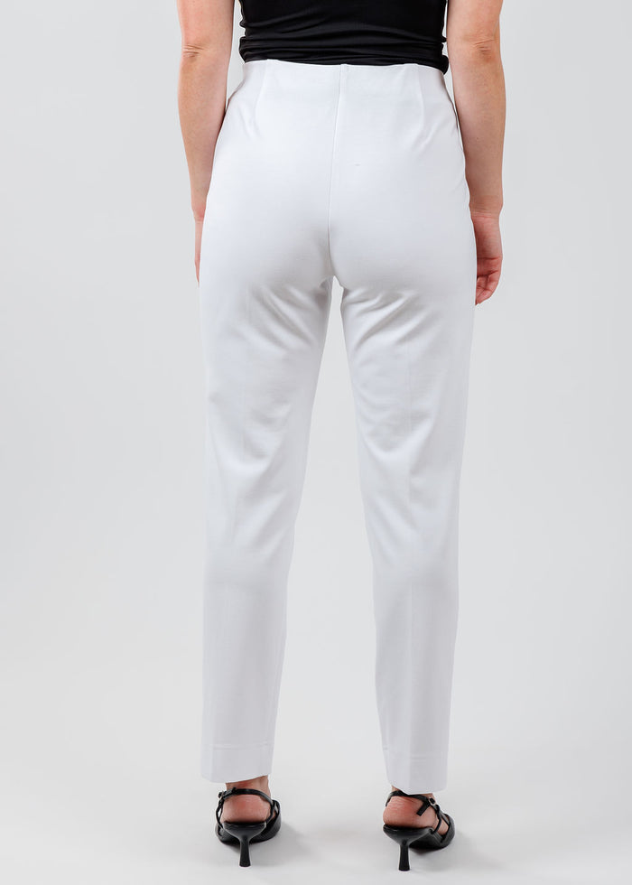 Peace of Cloth Annie Pant 29" Paramount Knit in White available at Barbara Katz