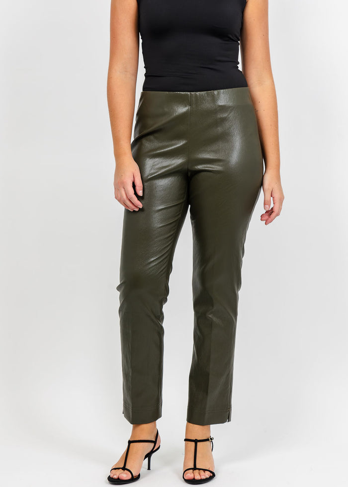 Peace of Cloth Annie Ultra Faux Pant in Olive available at Barbara Katz