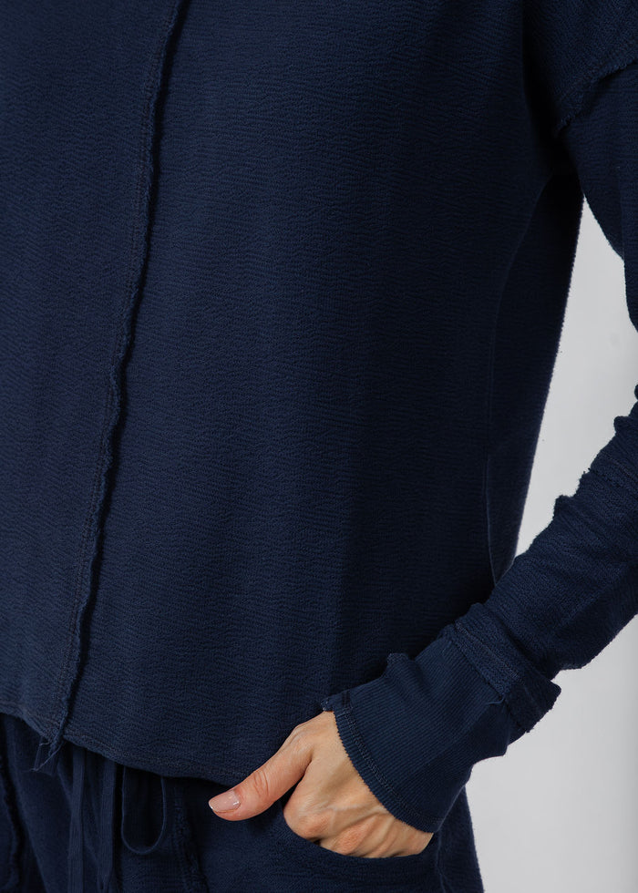 Wearables Annika Sweater in Navy available at Barbara Katz