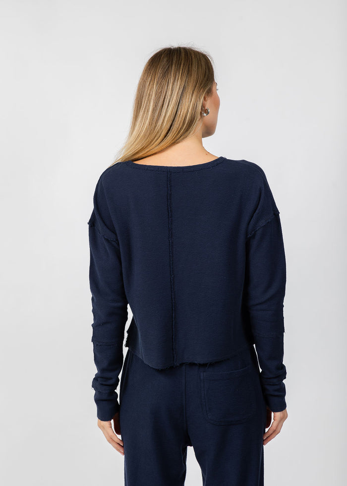 Wearables Annika Sweater in Navy available at Barbara Katz