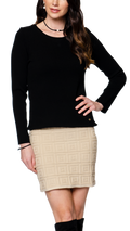 Arianna Long Sleeved Top - Black - Barbara Katz