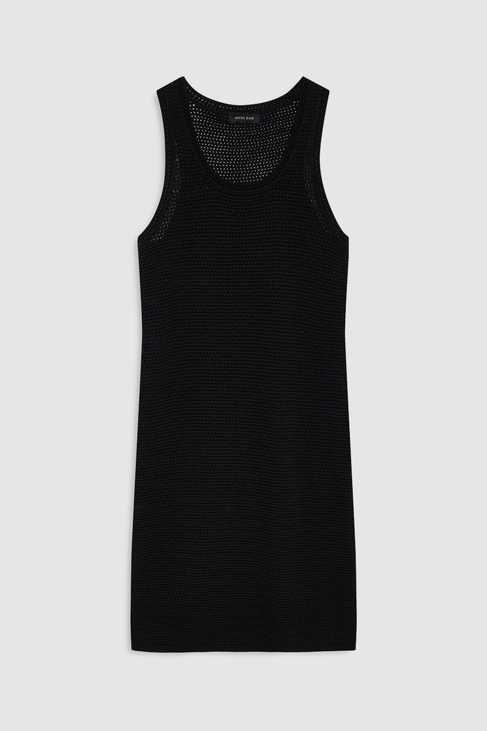 ANINE BING Arie Dress - Black - front view