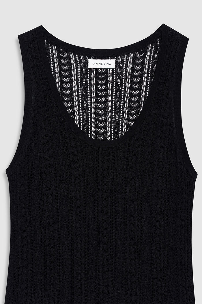 ANINE BING Arie Long Dress - Black - detail view