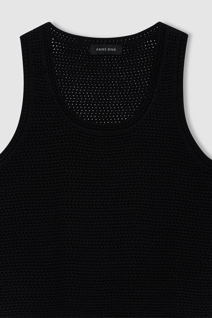ANINE BING Arie Tank - Black - detail view