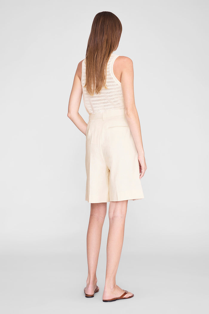 ANINE BING Arie Tank - Ivory - on model back