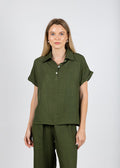Nally & Millie Ariel Polo in Olive available at Barbara Katz