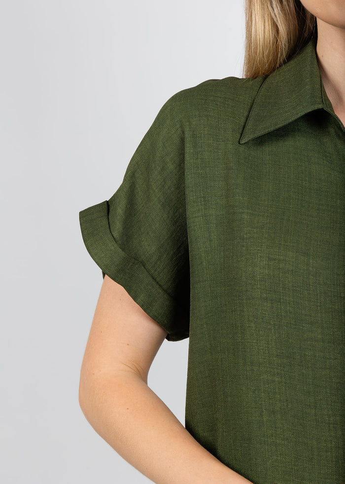 Nally & Millie Ariel Polo in Olive available at Barbara Katz