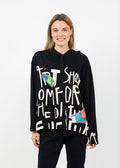 Terra Art Graffiti Hoodie in Black available at Barbara Katz