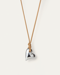 Jenny Bird Art Heart On A String Necklace in Silver available at Barbara Katz