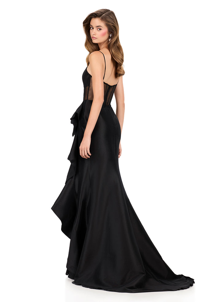ASHLEYlauren Illusion Corset Prom Dress 12213