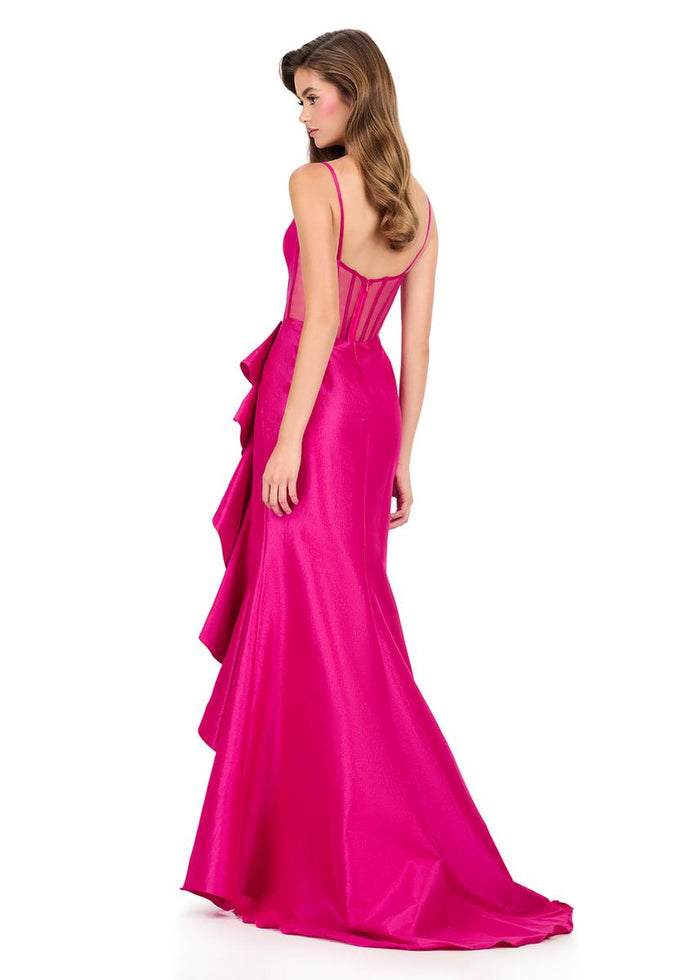 ASHLEYlauren Illusion Corset Prom Dress 12213