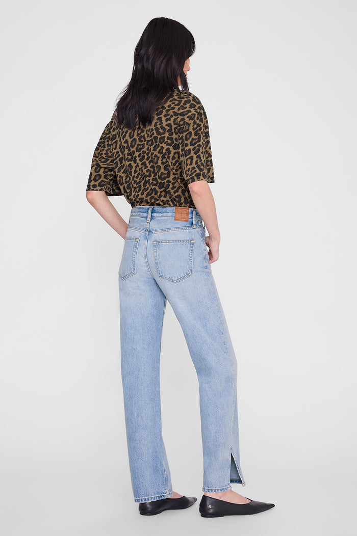 ANINE BING Avi Tee - Black And Brown Leopard -on model back