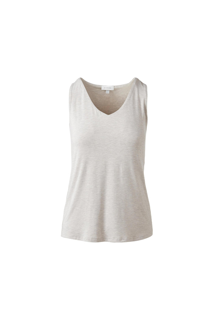 Kinross Bamboo Hi Low Vee Tank available at Barbara Katz