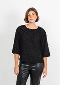 Marella Barca Textured Top in Black available at Barbara Katz