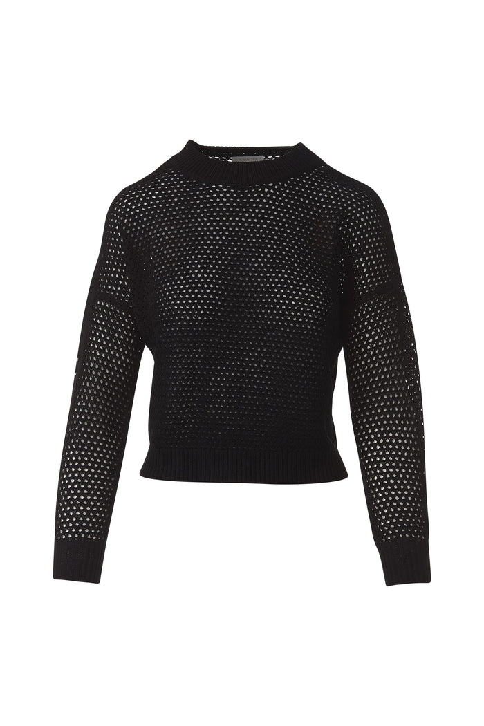 Kinross Basketweave Crew Sweater available at Barbara Katz