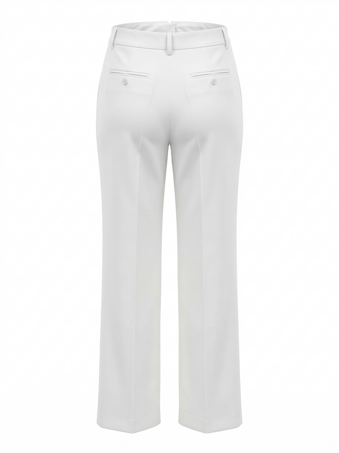 Adroit Atelier Benji Wide-Leg Trousers With Pleats &  Removable Sash in White available at Barbara Katz