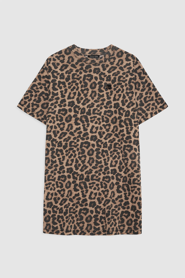 featured-img|Anine Bing Beth Mini Dress - Black And Brown Leopard - Front View
