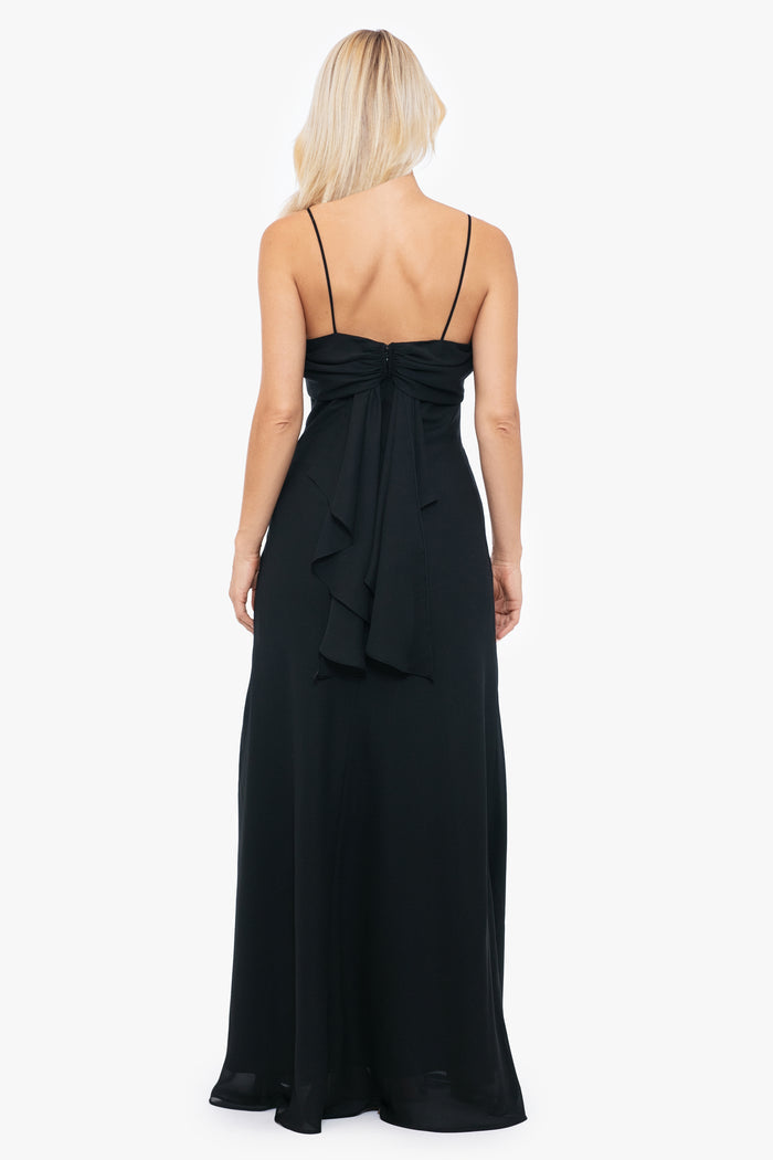 Betsy & Adam Cowl Neck Prom Dress A5580